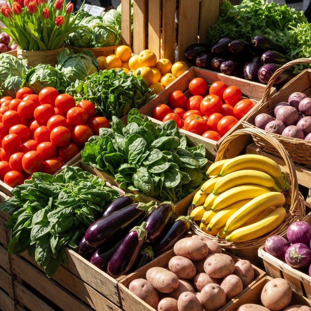 Färska grönsaker och frukter